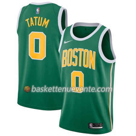 Maillot Basket Boston Celtics Jayson Tatum 0 2018-19 Nike Vert Swingman - Homme